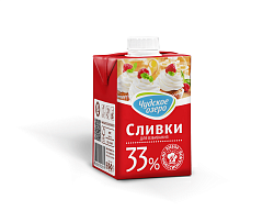 Сливки "Чудское озеро" 33% 0,5 л
